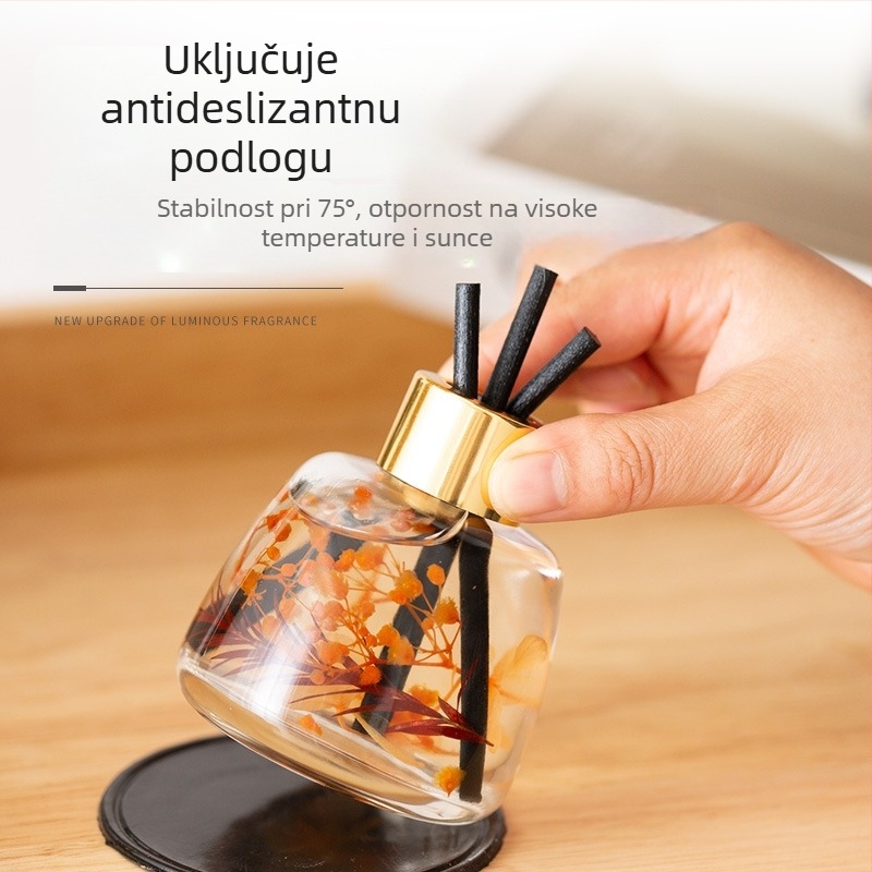 Automobilska aromaterapijska ukrasna, breskva i cvjetni miris, 120 ml, montaža na sjedalu, uklanja mirise, isparavanje 31–60 dana