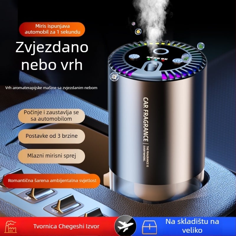 Auto aromaterapijski ukras Jasmine, ABS kućište, 50–100 ml, automatsko prskanje, miris traje više od 90 dana