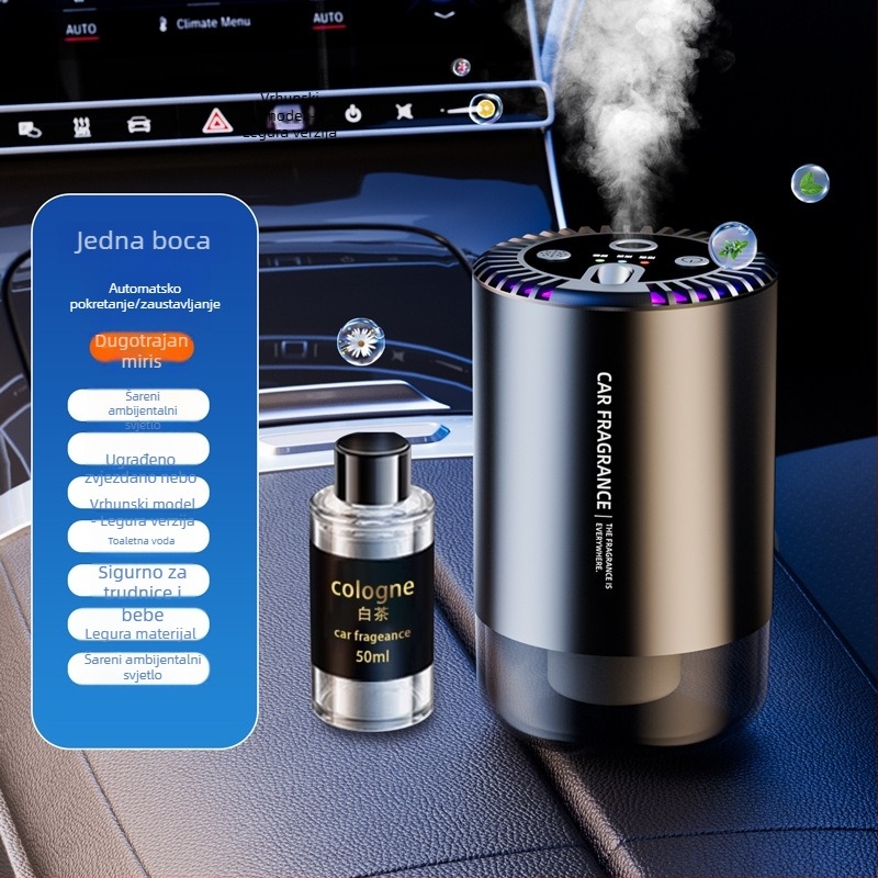 Auto aromaterapijski ukras Jasmine, ABS kućište, 50–100 ml, automatsko prskanje, miris traje više od 90 dana