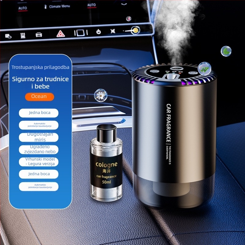 Auto aromaterapijski ukras Jasmine, ABS kućište, 50–100 ml, automatsko prskanje, miris traje više od 90 dana