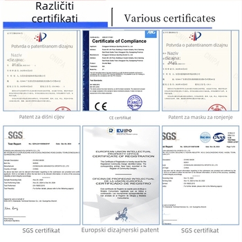 HD maska za ronjenje s integriranom silikonskom zaštitom nosa; materijali: tekući silikon, PC, kaljeno staklo; marka ASY