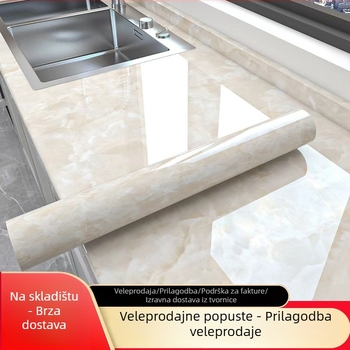 Ravna zidna naljepnica – mramorni uzorak, PVC, samoljepljiva, vodootporna, otporna na mrlje, 1 kom