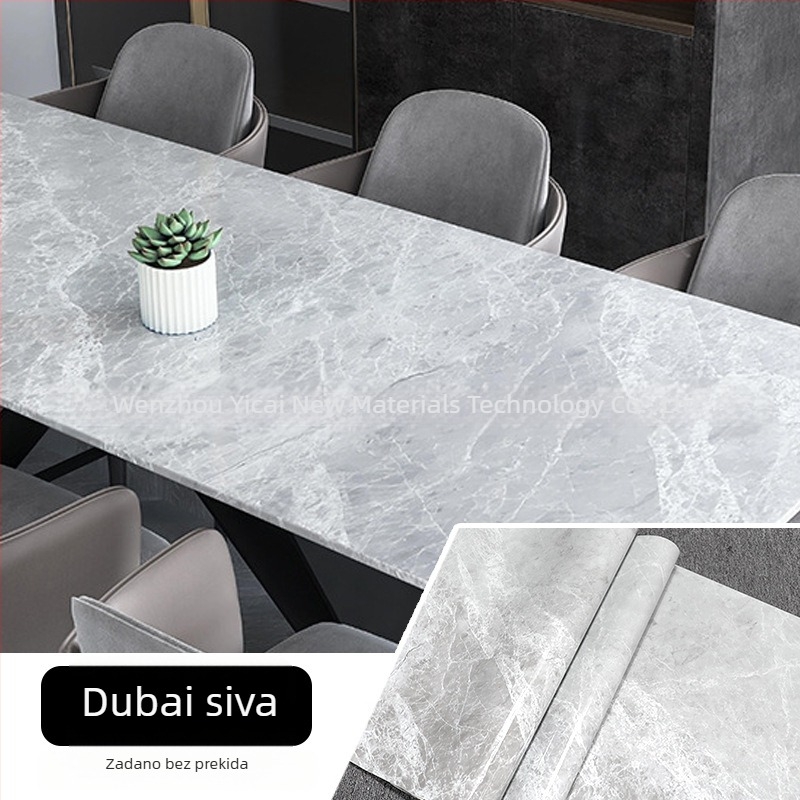 Ravna zidna naljepnica – mramorni uzorak, PVC, samoljepljiva, vodootporna, otporna na mrlje, 1 kom