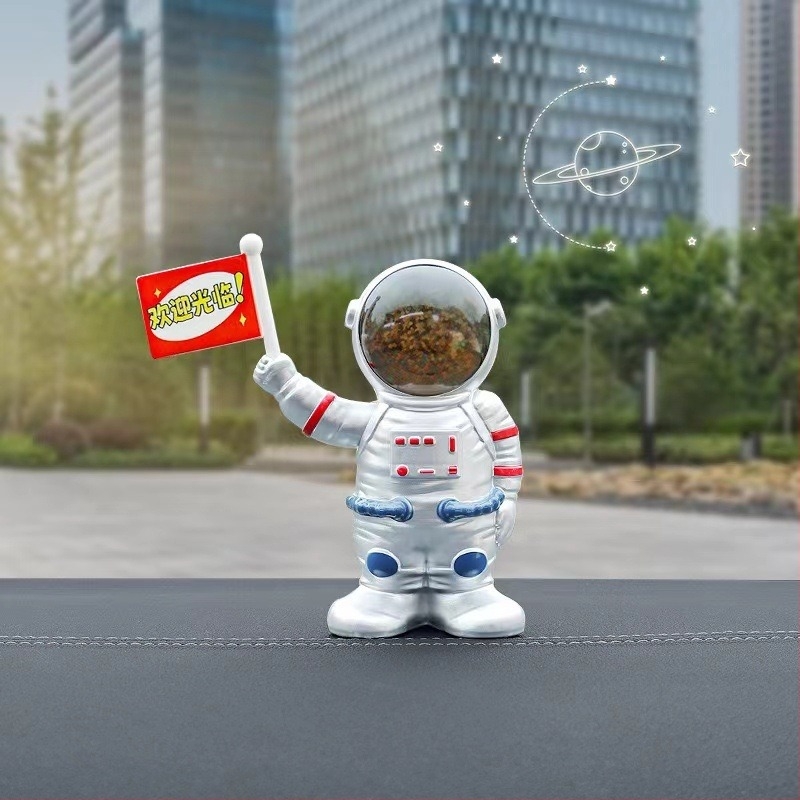 Auto ukras s astronautom – plastika, kineski tradicionalni stil, dekoracija, bez prilagođavanja