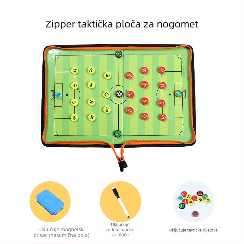 Taktička ploča za košarku i nogomet – PVC magnetska ploča, sklopiva 2,5x, 30 komada