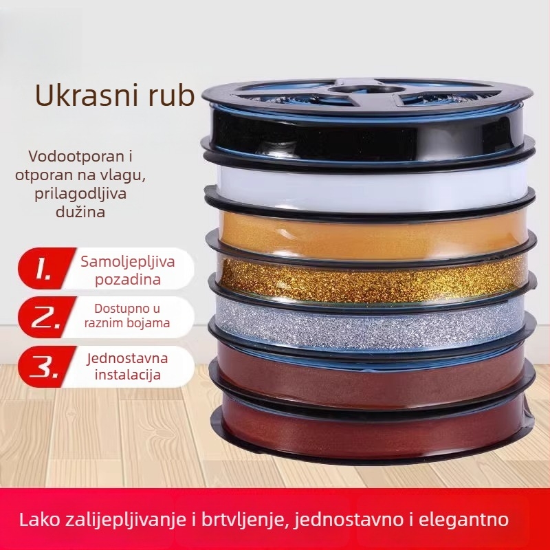 Ljepljiva brtvena traka, vodootporna i otporna na plijesan, za kuhinjske ploče, kupaonice i umivaonike – široka, debela i produžena