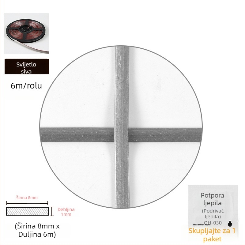 Ljepljiva brtvena traka, vodootporna i otporna na plijesan, za kuhinjske ploče, kupaonice i umivaonike – široka, debela i produžena