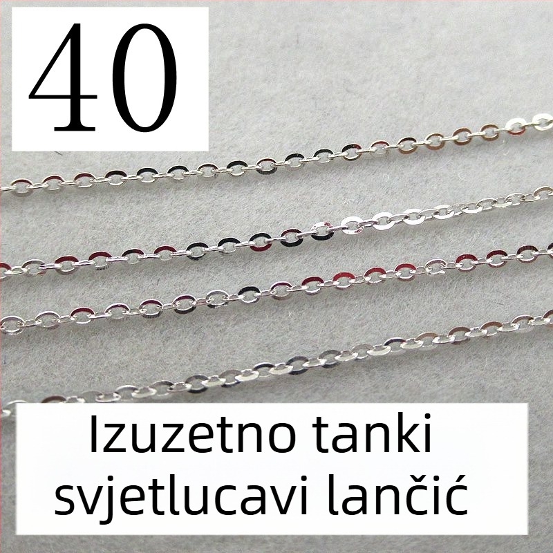 S925 srebrno ogrlica za žene, trendi kratka klavikularna lančić, pristupačan luksuz, ultra fini sjaj, O-lanac