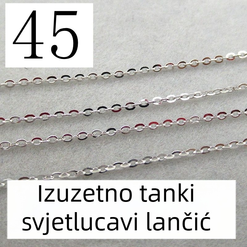 S925 srebrno ogrlica za žene, trendi kratka klavikularna lančić, pristupačan luksuz, ultra fini sjaj, O-lanac