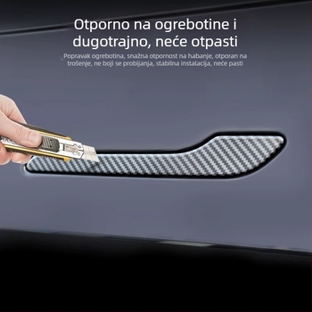 Tesla Model 3Y naljepnica za ručicu vrata – ABS, Geometrijski uzorak, Ljepljiva ugradnja, Bočna strana vozila