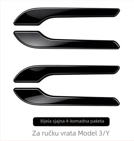 Tesla Model 3Y naljepnica za ručicu vrata – ABS, Geometrijski uzorak, Ljepljiva ugradnja, Bočna strana vozila