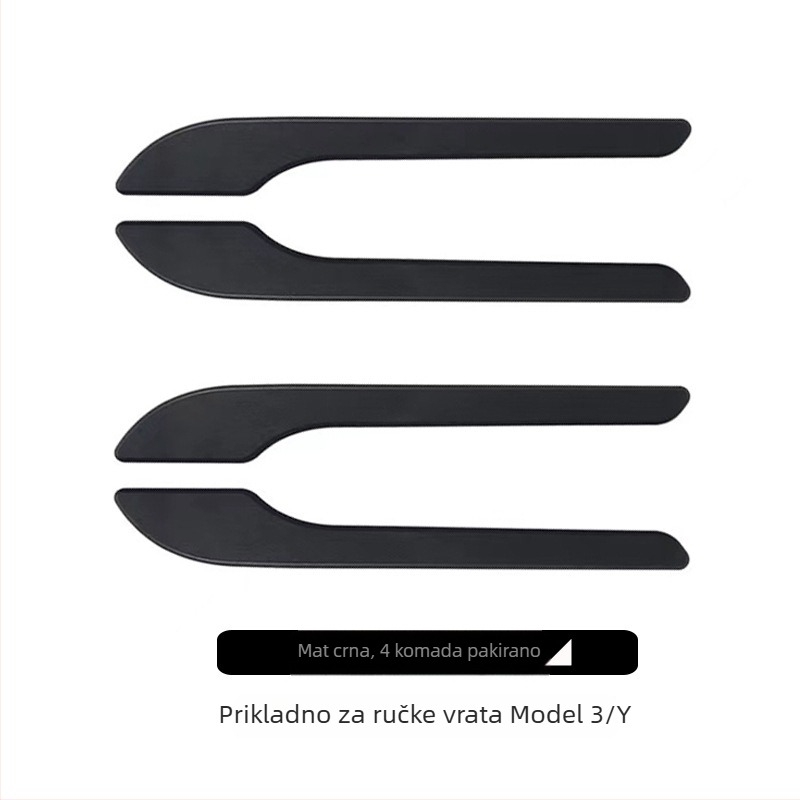 Tesla Model 3Y naljepnica za ručicu vrata – ABS, Geometrijski uzorak, Ljepljiva ugradnja, Bočna strana vozila
