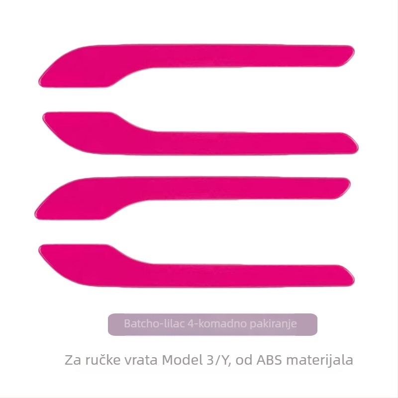 Tesla Model 3Y naljepnica za ručicu vrata – ABS, Geometrijski uzorak, Ljepljiva ugradnja, Bočna strana vozila