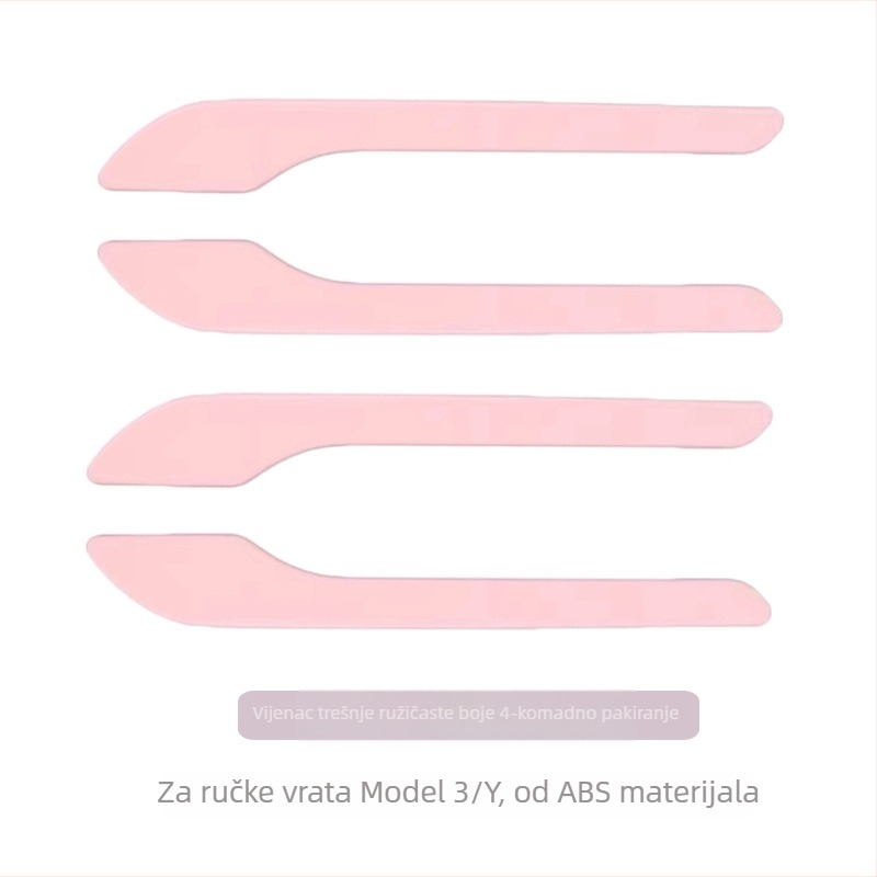 Tesla Model 3Y naljepnica za ručicu vrata – ABS, Geometrijski uzorak, Ljepljiva ugradnja, Bočna strana vozila