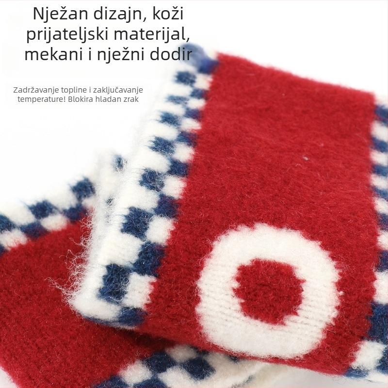 Sportska traka za glavu s kariranim uzorkom, fleece podstava, visoka elastičnost, motiv teksta