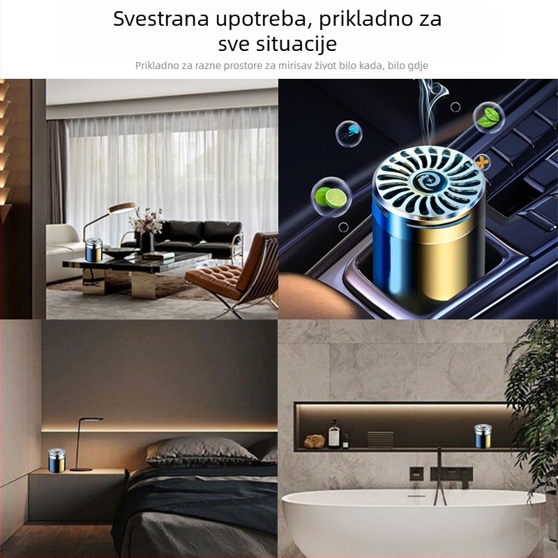 Auto osvježivač zraka za sjedalo s okruglim staklenim držačem parfema, jasmin miris, 50–100 ml