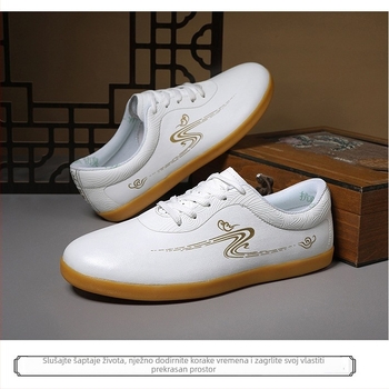 Unutarnje tenisice za fitness – gornji dio od prave kože, prozračna mreža u unutrašnjosti, potplat od goveđe tetive, ravna peta