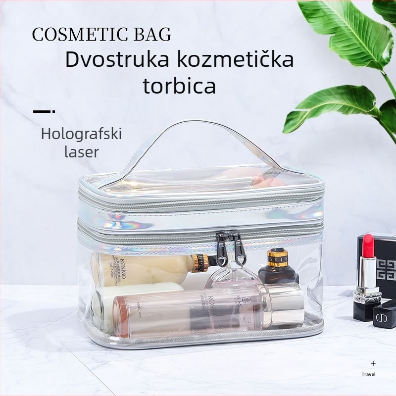 Weekeight kozmetička torbica, model HZB-0593, PVC kubnog oblika sa funkcijom zatvaranja, za putovanja.