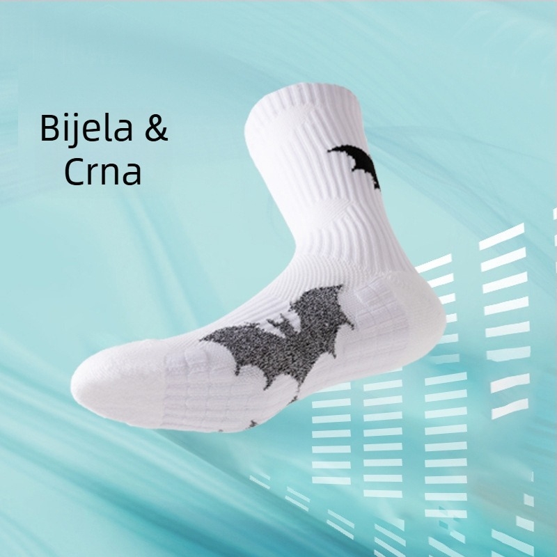 Košarkaške čarape, prozračna mreža, frotirana donja, srednja duljina, upijaju znoj