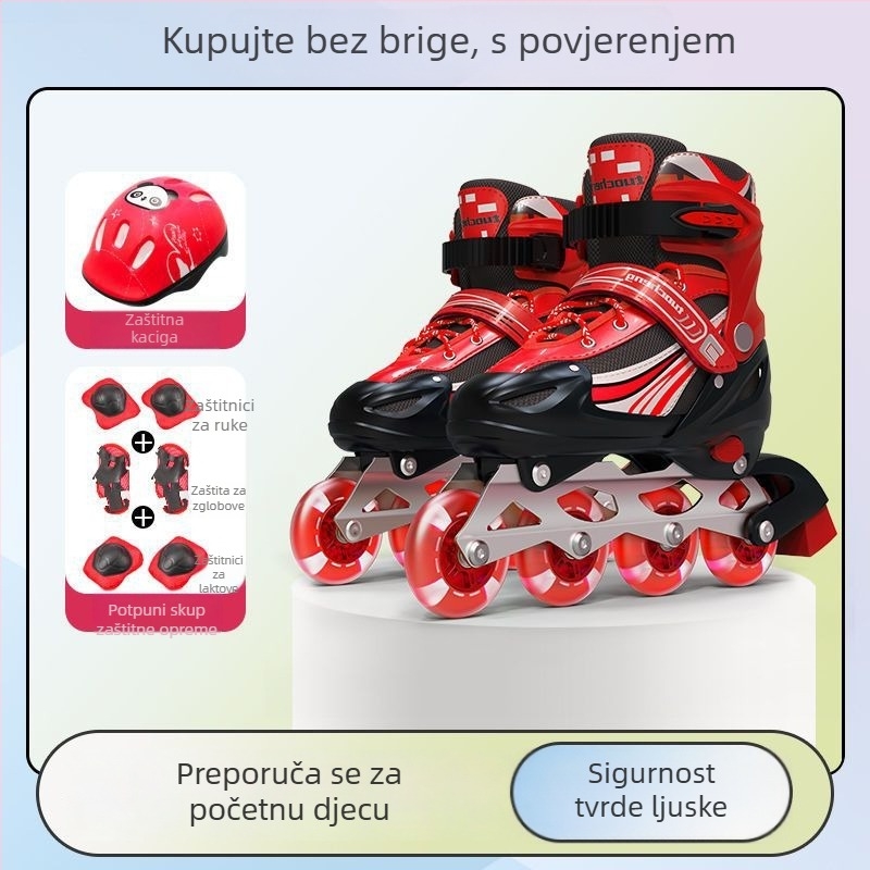 Rolice za rolanje s PVC gornjim dijelom, TPR potplatom, dizajn s jednim kotačem, univerzalna primjena