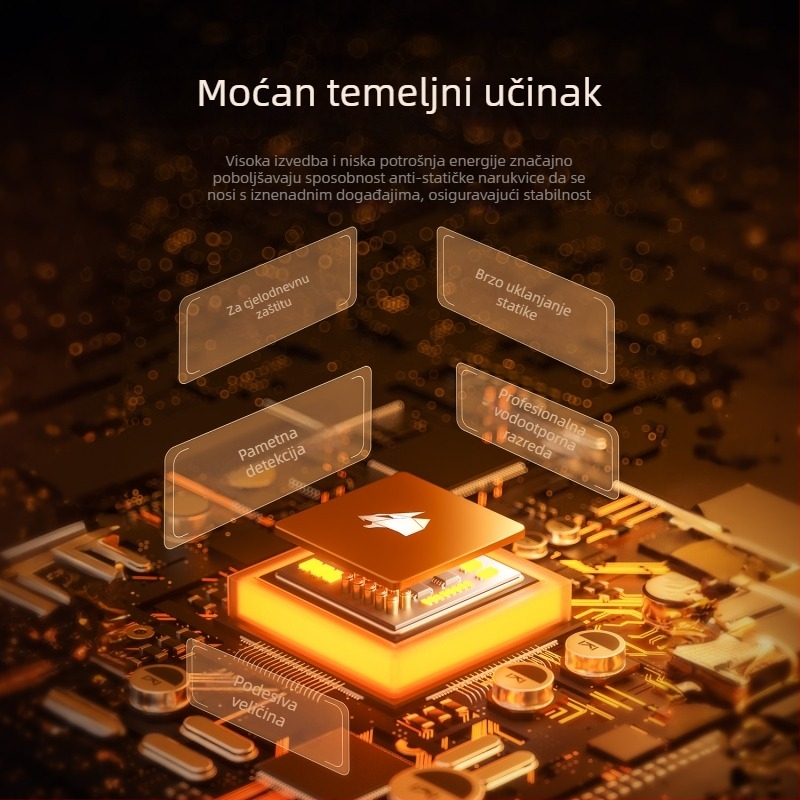 Autowoel Sportski zglob za zapešće s AI pametnim čipom, elektrostatikom tehnologijom, bežičnim silikon dizajnom za aktivnosti na otvorenom