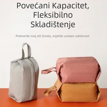 Putna skladišna torba - Kubični oblik, Materijal: pamukasto platno, Funkcija: zatvaranje, Pogodna za putovanja, Spremište za donje rublje, kozmetiku, odjeću, higijenske potrepštine