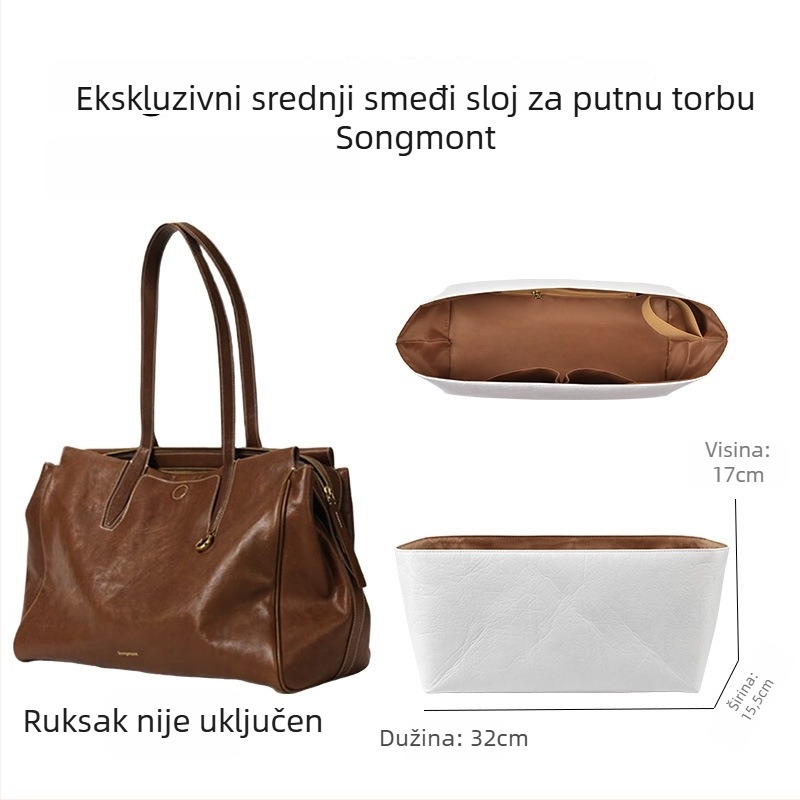 Liner za torbicu za kozmetiku, kubni oblik, Dupont papir, ultra lagan, višestruka namjena, stil laganog luksuza