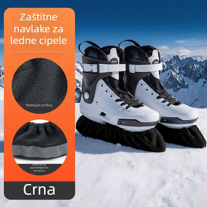 Zaštitne navlake za oštrice klizaljki, model 302, MAKINO FOX — gornji dio od fleecea, potplat od webbinga, zaštita oštrice