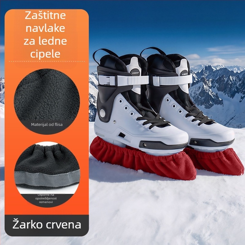 Zaštitne navlake za oštrice klizaljki, model 302, MAKINO FOX — gornji dio od fleecea, potplat od webbinga, zaštita oštrice