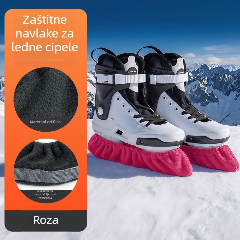 Zaštitne navlake za oštrice klizaljki, model 302, MAKINO FOX — gornji dio od fleecea, potplat od webbinga, zaštita oštrice