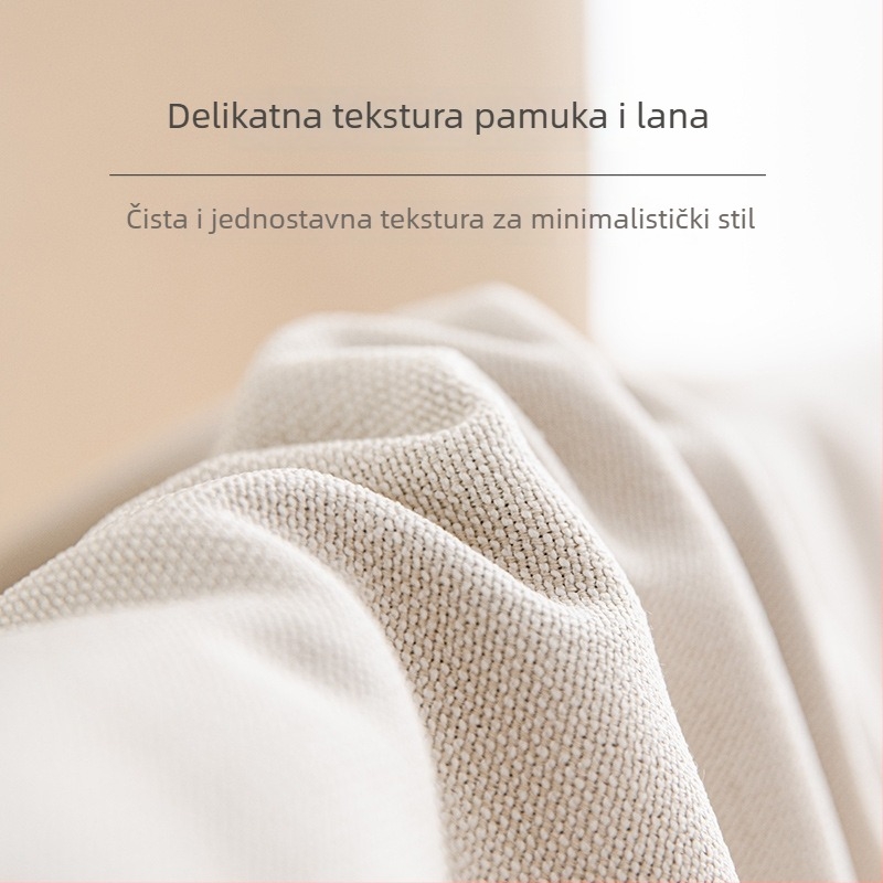 Zavjesa za prozor od pamuka i konoplje, visoko zatamnjenje, moderni minimalistički japanski stil za dnevni boravak i spavaću sobu