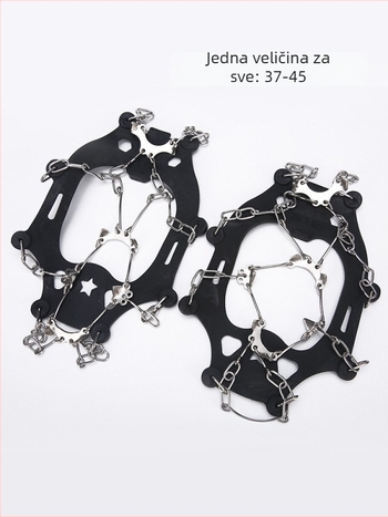 Protuklizni kramponi za vanjsku planinarenje i penjanje, nehrđajući čelik, 8/13/18 zubi, protivklizni grip, povećavaju stabilnost