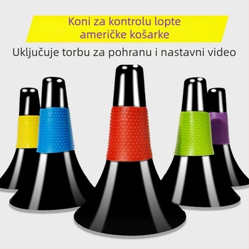 Set prepreka za trening košarke i nogometa s konusnim oznakama i preprekama