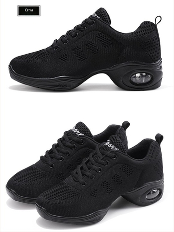 Plesne cipele s protukliznom potplatom, ženski model, lake, gornji dio od mrežaste tkanine