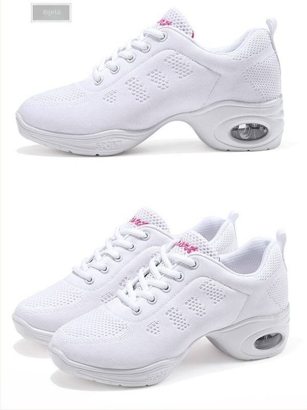 Plesne cipele s protukliznom potplatom, ženski model, lake, gornji dio od mrežaste tkanine