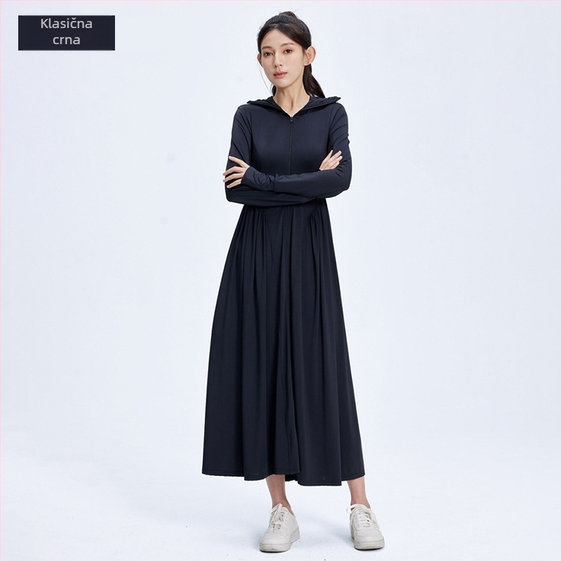 Duga haljina od najlona s UV zaštitom za žene, prozračna, lagana, protiv insekata