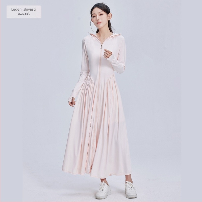 Duga haljina od najlona s UV zaštitom za žene, prozračna, lagana, protiv insekata