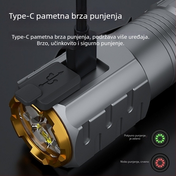 Adventurer Lanterna s tri LED diodama, punjiva, magnetski kraj, 15W, domet 200–500 m
