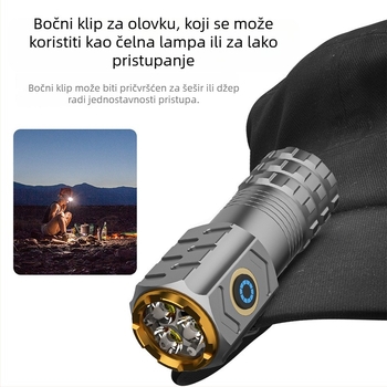 Adventurer Lanterna s tri LED diodama, punjiva, magnetski kraj, 15W, domet 200–500 m