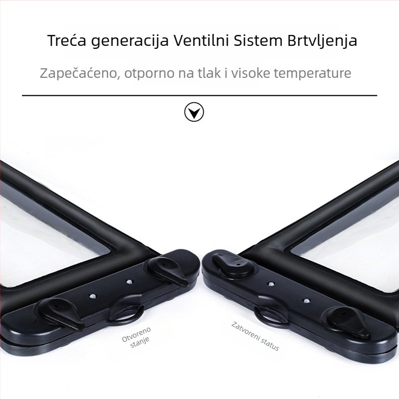 Vodootporna futrola za mobitel s zračnim jastukom i zaslonom na dodir - zatvoren za plivanje i fotografiranje na plaži (ABS+TPU)