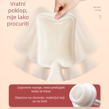 Boca za toplu vodu, gumena, napunjena vodom, 320 g, za udove, toplo i hladno korištenje.