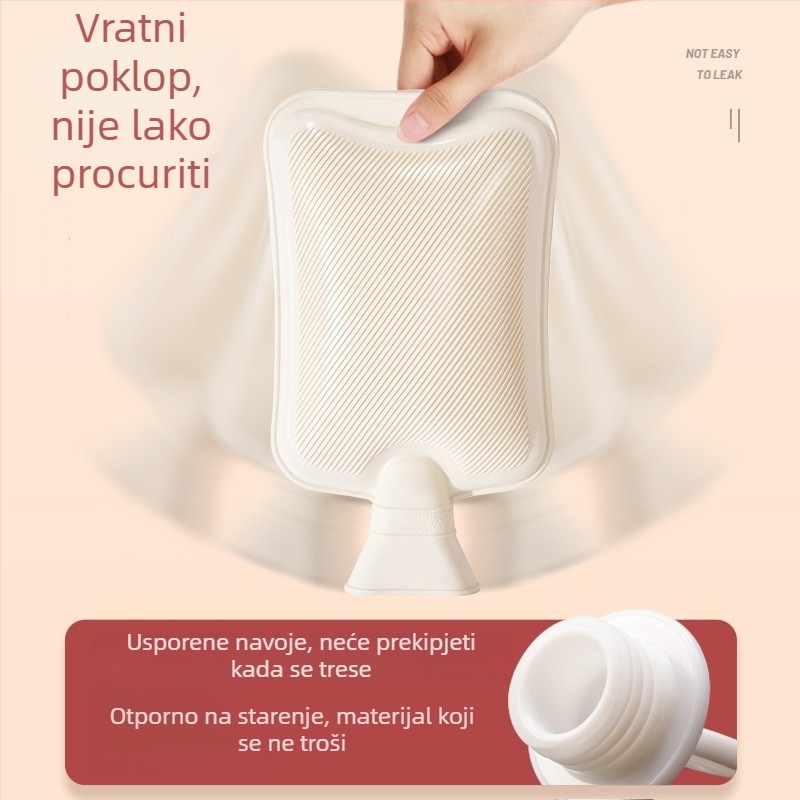 Boca za toplu vodu, gumena, napunjena vodom, 320 g, za udove, toplo i hladno korištenje.