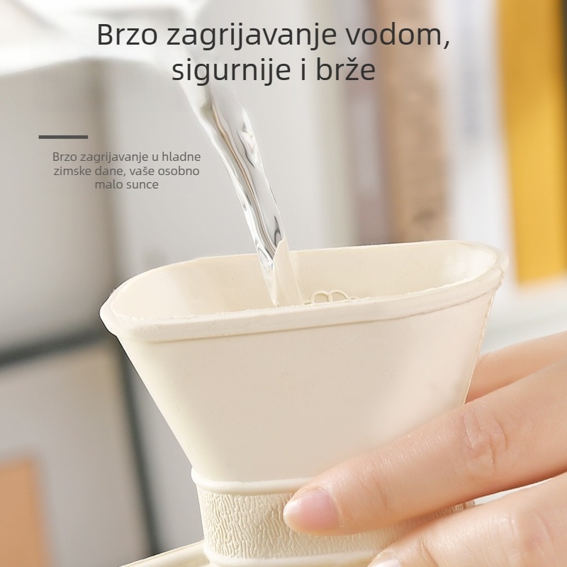 Boca za toplu vodu, gumena, napunjena vodom, 320 g, za udove, toplo i hladno korištenje.