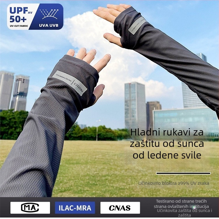 Rukav za zaštitu od sunca iz Ice Silk za muškarce – opuštena kroj, UV zaštita, za vožnju i aktivnosti na otvorenom ljeti