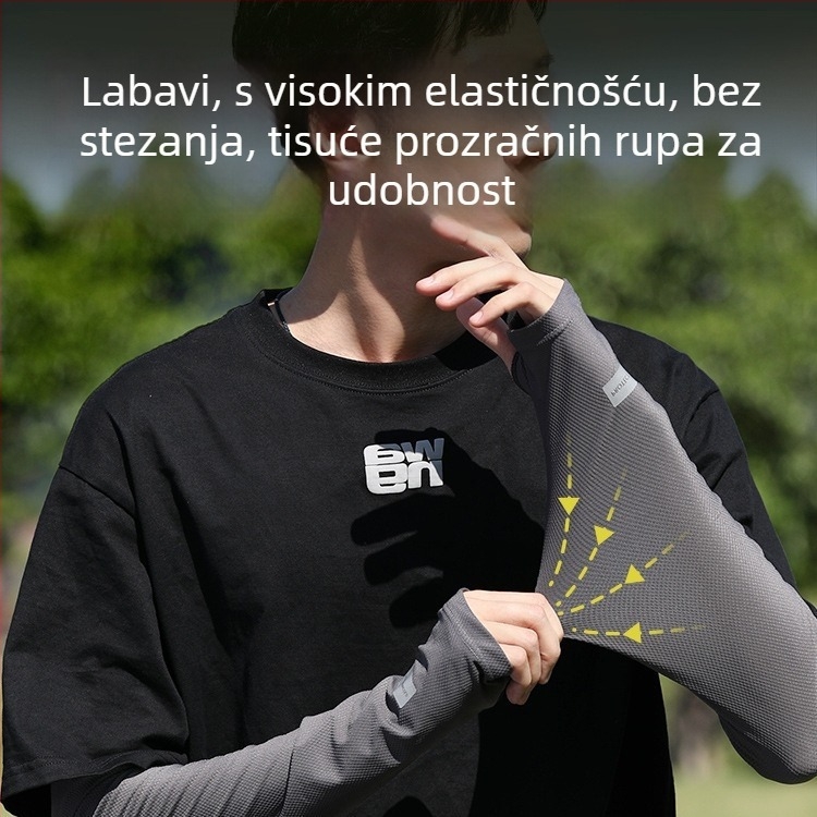 Rukav za zaštitu od sunca iz Ice Silk za muškarce – opuštena kroj, UV zaštita, za vožnju i aktivnosti na otvorenom ljeti
