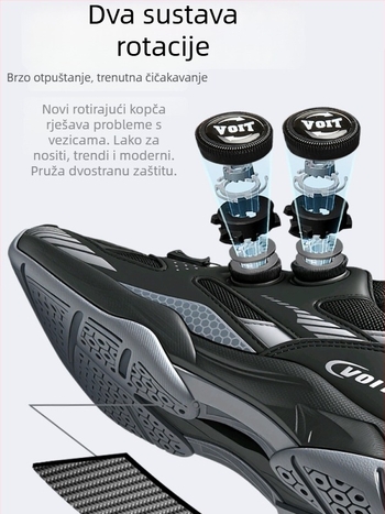 Tenisice za stolni tenis s karbonskom pločom — izdržljive, protuklizne, apsorpcija udara, gumeni potplat, niski gornji dio