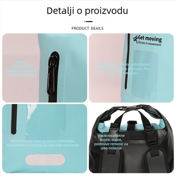 Vodootporan ruksak za aktivnosti na otvorenom, zapremina 25L, sport i rekreacija stil, vodootporna tkanina