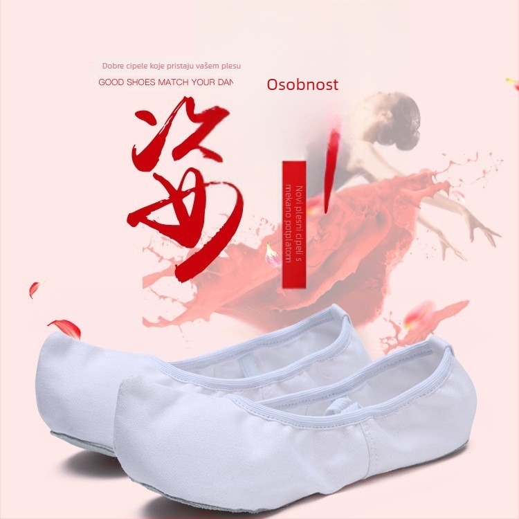 Plesne cipele - Gornji dio od platna; Potplat od kompozita; Lagane; Otporne na habanje; Za odrasle, Unisex