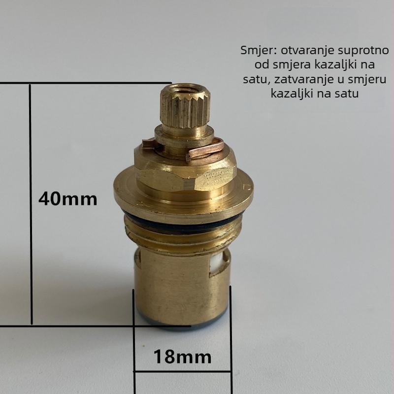 Ventil sa središtem – posebni model s trokutastim ventilom, brzo otvaranje, keramički disk, za kupaonicu i kuhinjski umivaonik, miješana topla i hladna voda