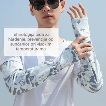 Rukave za zaštitu od sunca – Ice Silk (poliesterska tkanina), 71-80% udjela, slobodan kroj, za vožnju na otvorenom, proljeće 2024